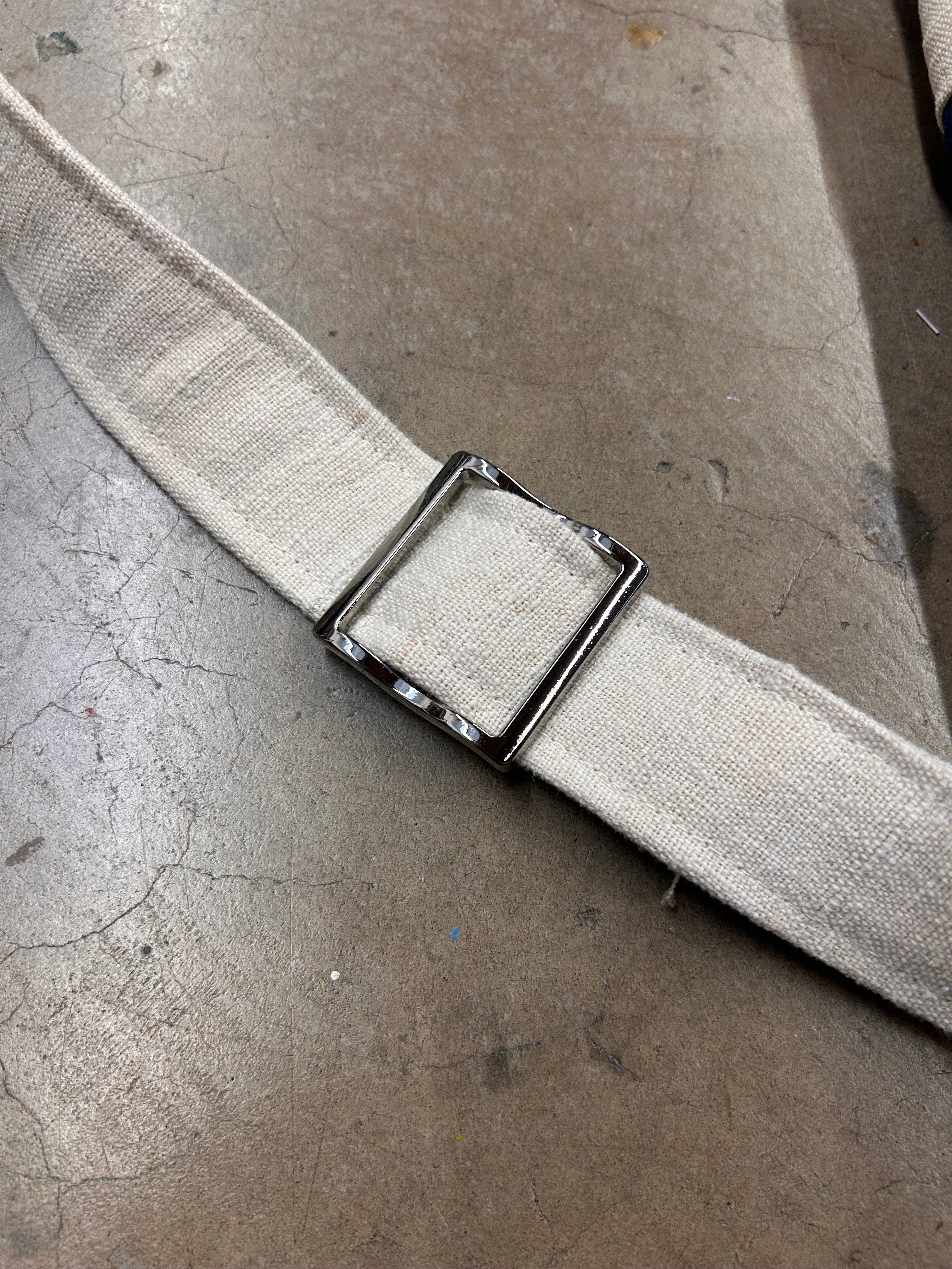 Indigo Denim Striped Bag