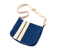 Indigo Denim Striped Bag