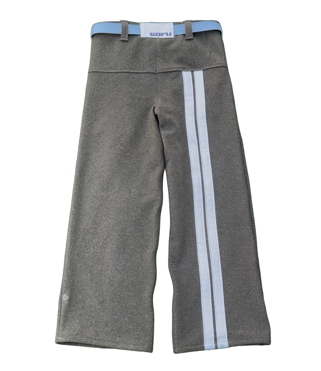 Wool Back Stripe Swaggy Pants