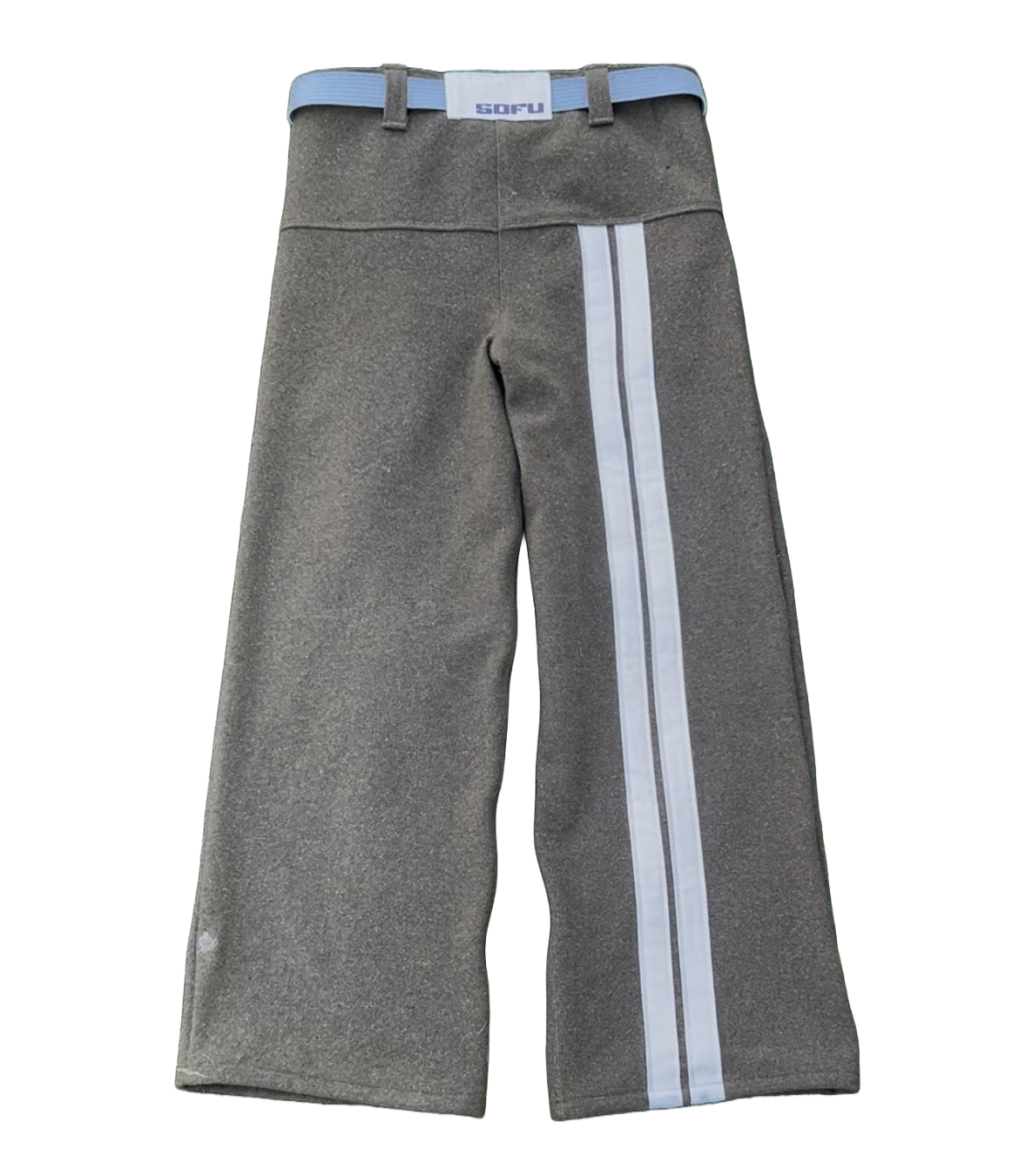 Wool Back Stripe Swaggy Pants